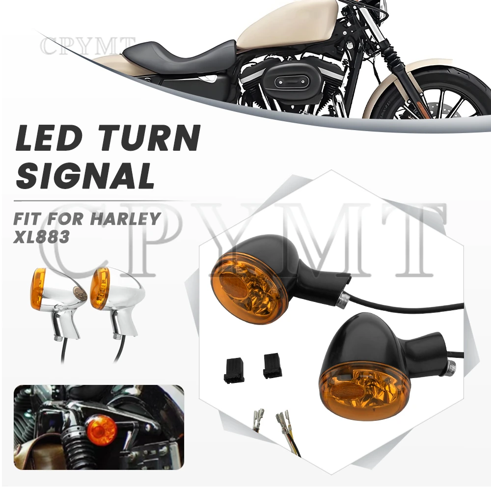 Motorcycle Turn Indicator 15 16 17 Rear Turn Signals Indicators LED Lights Fit For Harley Sportster 883 Iron XL1200 1992-UP