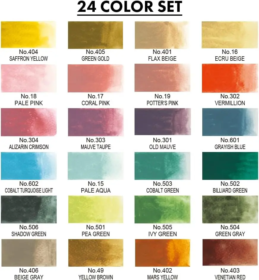 Japan Kuretake GANSAI TAMBI Einfarbiges, festes Aquarellpigment, professionelle Qualität, für Künstler, Anfänger, Kinder, ungiftig – Detail 6