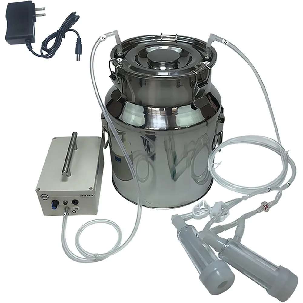 

Goat Cow Electric Milking Machine, Charging Direct Suction Type, 14L Stainless Steel Milk Bucket, Portable, Goat Milk Pump