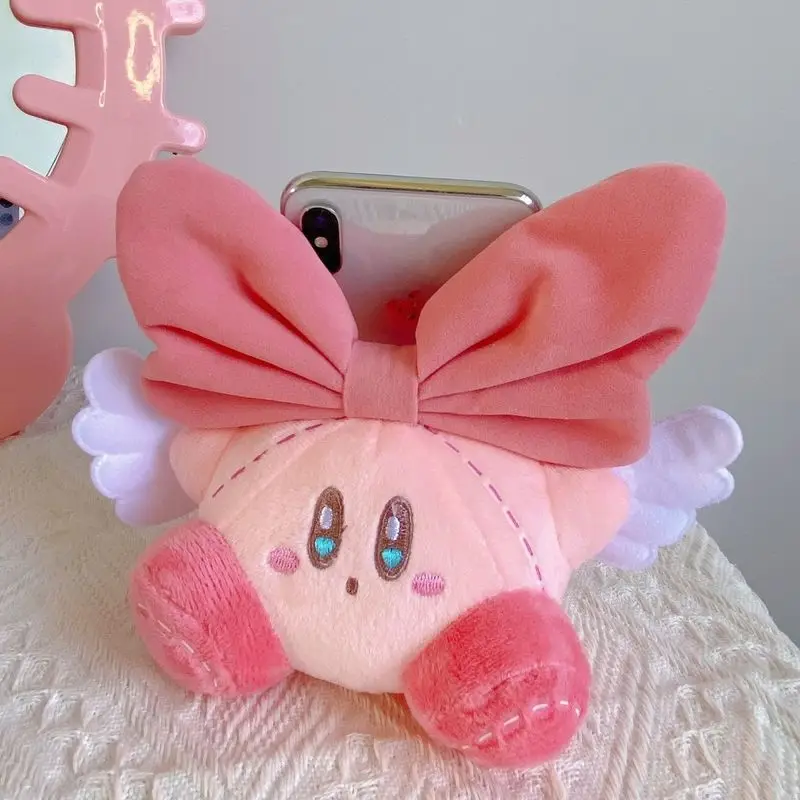

Сумка через плечо Kirby с зажимом для телефона, милая плюшевая игрушка-кукла, противоскользящая съемная сумка-сюрприз для девочек, подарок на праздник