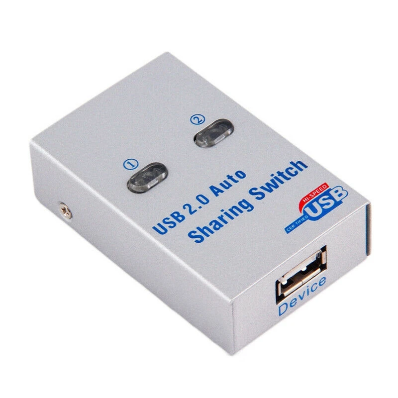 Hot TTKK FJGEAR USB Auto Sharing Switch 2 Port USB2.0 Switcher HUB Selector Adapter For Printer Computer Scanner Keyboard
