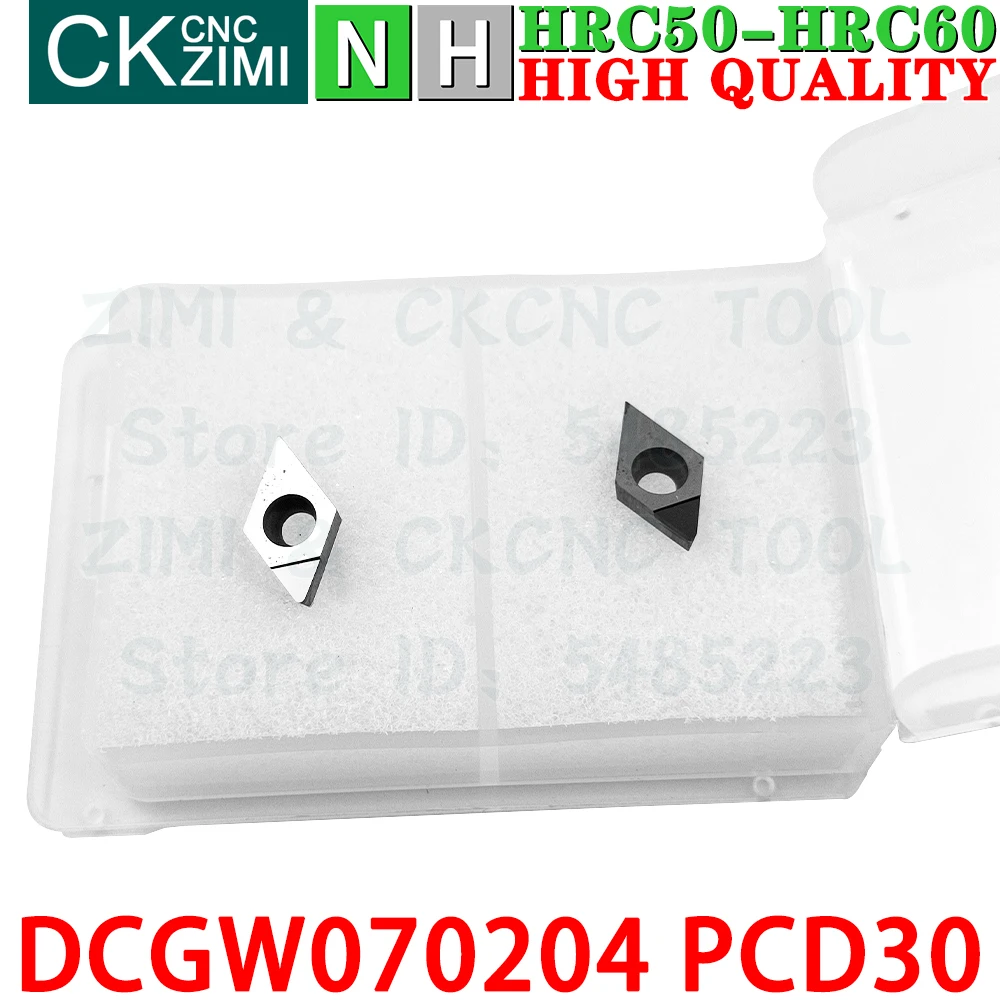 DCGW070204 PCD30 DCGW 070204 PCD30 Inserti PCD Inserti diamantati per tornitura Utensili meccanici CNC Utensili da tornio per taglio metalli DCGW 0702 DCGW0702 PCD per Rame alluminio