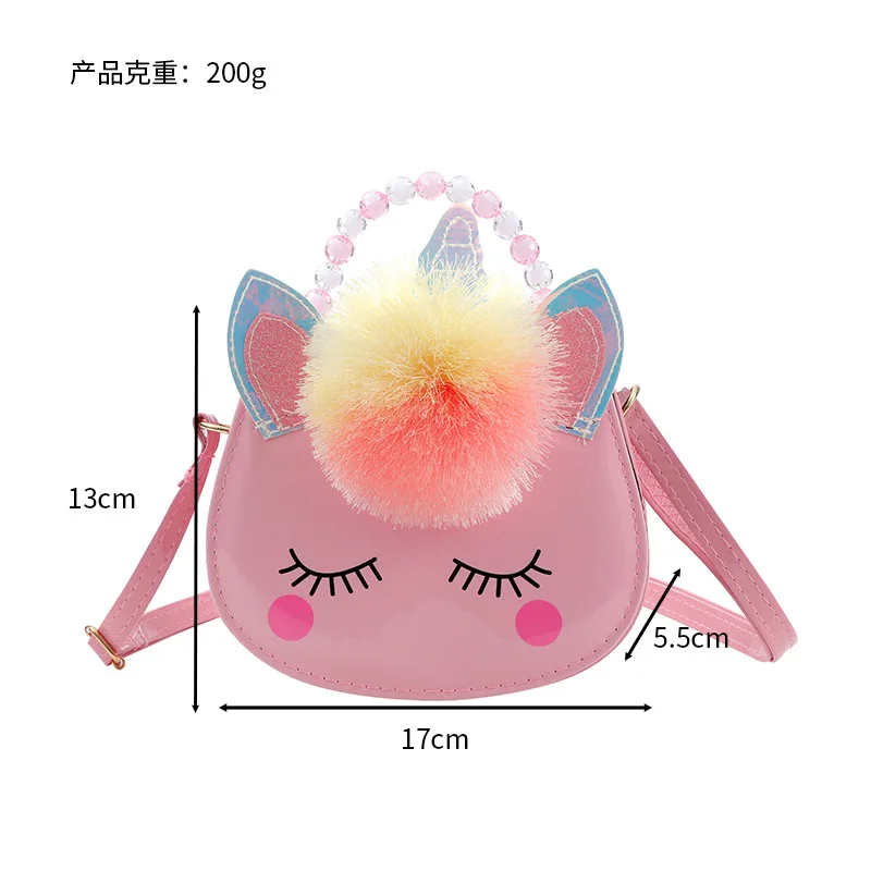 Tonlinker-Bolso de mano de unicornio para niñas, bandolera de un solo hombro, monedero de dibujos animados de Anime, novedad de 2023