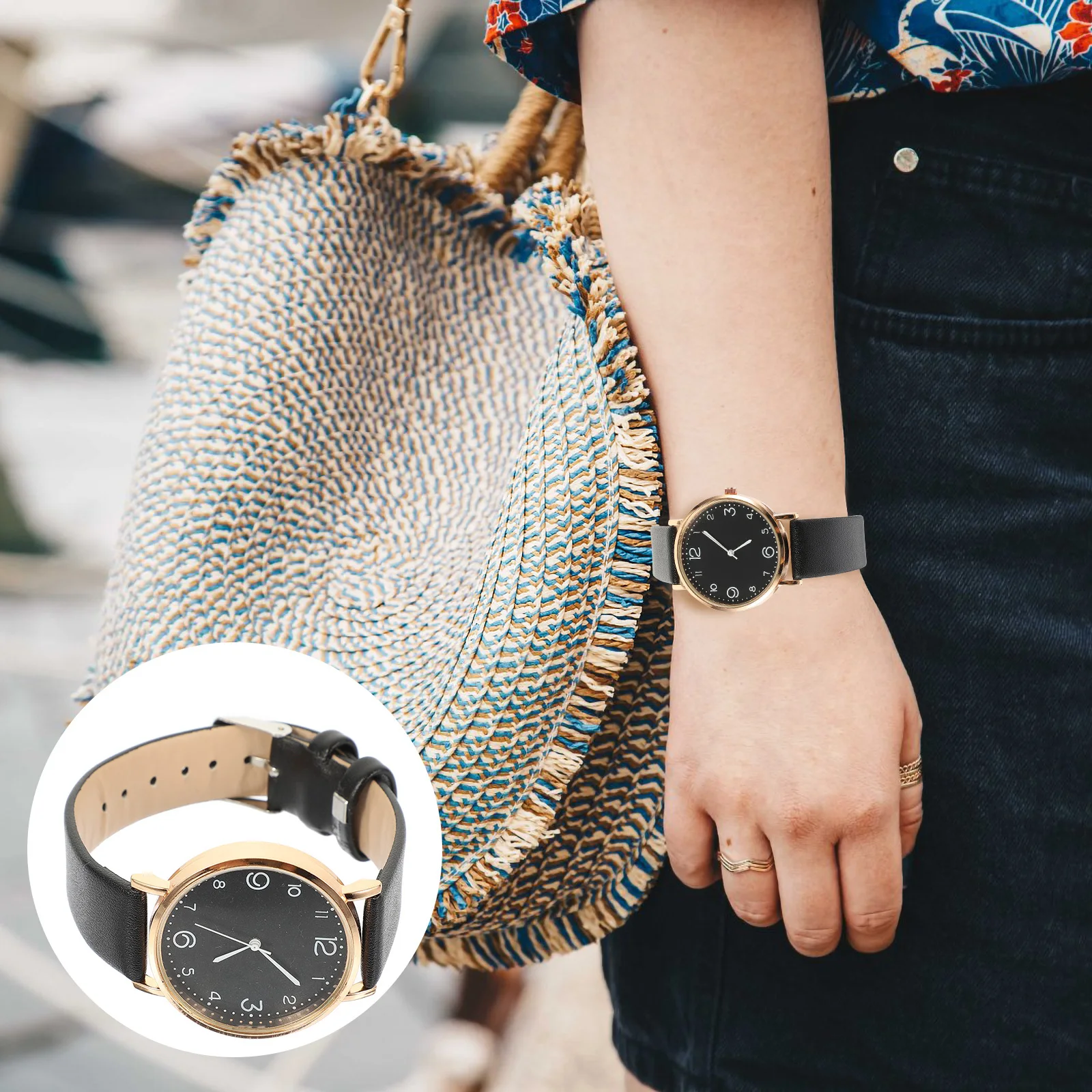 ساعة كوارتز للنساء، حزام عصري، ساعة معصم مزخرفة، ملابس مريحة، إكسسوار زي، هدية عيد ميلاد