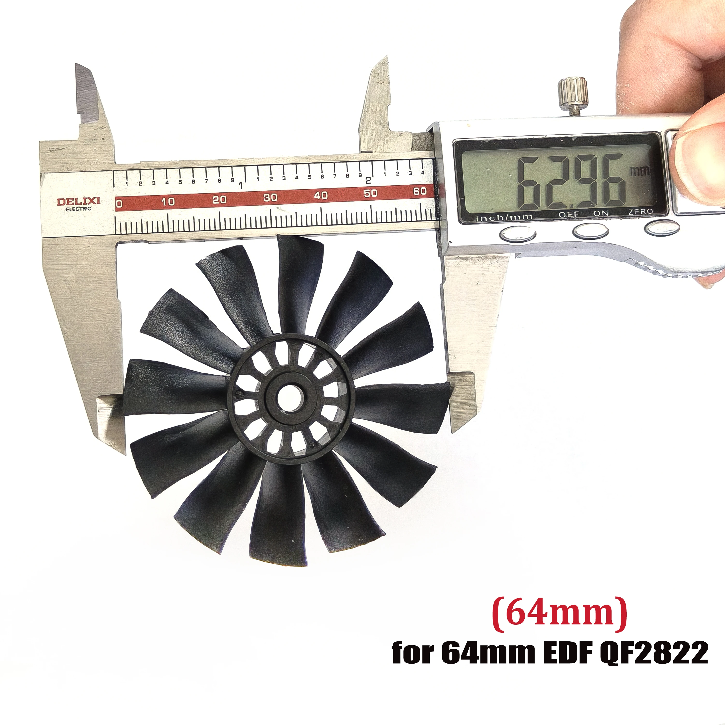70mm 64mm 50mm Blades CW CCW 12 Blades Fan for QX-MOTOR EDF Duct Fan Violent Fan DIY Spare Parts