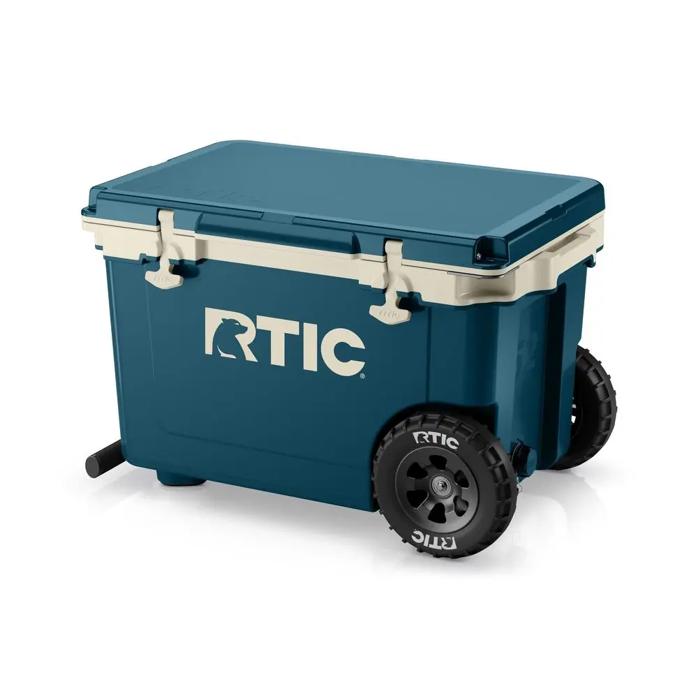 

52 Quart UltraLight Wheeled Hard Cooler Insulated Portable Ice Chest Box for Beach, Drink, Beverage, Camping, Picnic, Fishing,