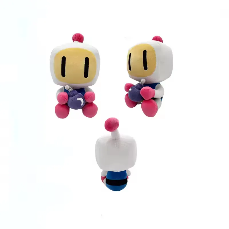

New Bomberman Plush Toys Game Character Anime Soft Stuffed Plushie Doll Room Decor Pillow for Kids Fans Collection Xmas Gifts