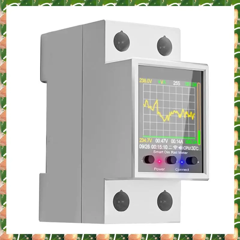 

JAJA GR2P 100A Smart Electricity Meter Tuya Wifi Din Rail Power Energy Meter Digital Display Monitor Voltage Curve Ammeter