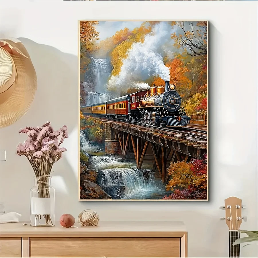 2026  Autumn Train New Style Educational Puzzle Difficult Challenge Leisure Decompression Jigsaw Puzzle
