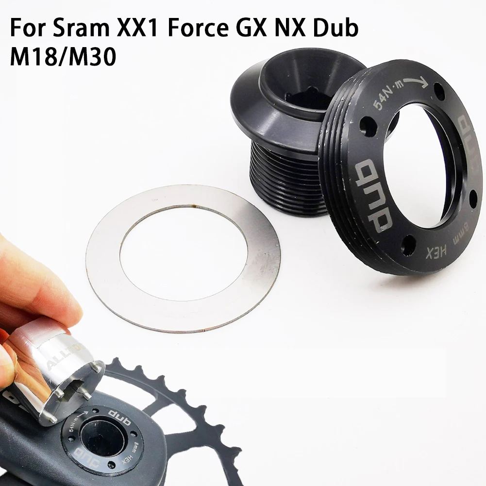 

For Sram XX1 Force GX NX Dub Crank Arm Bolt Kit Red Spare Dub Crank Cover Bolt Gasket Self-Extracting M18/M30 Bicycle Parts