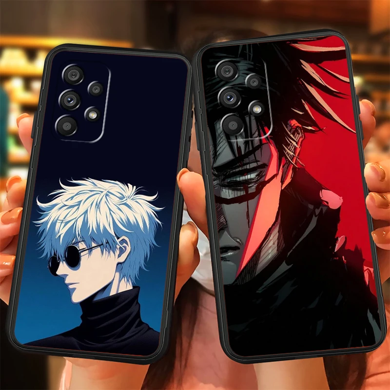 Jujutsu Kaisen Cool Art Anime For Samsung A53 A52 A33 A32 A51 A71 A21S A13 A73 A55 A22 A23 A35 A72 A54 A12 5G Black Back