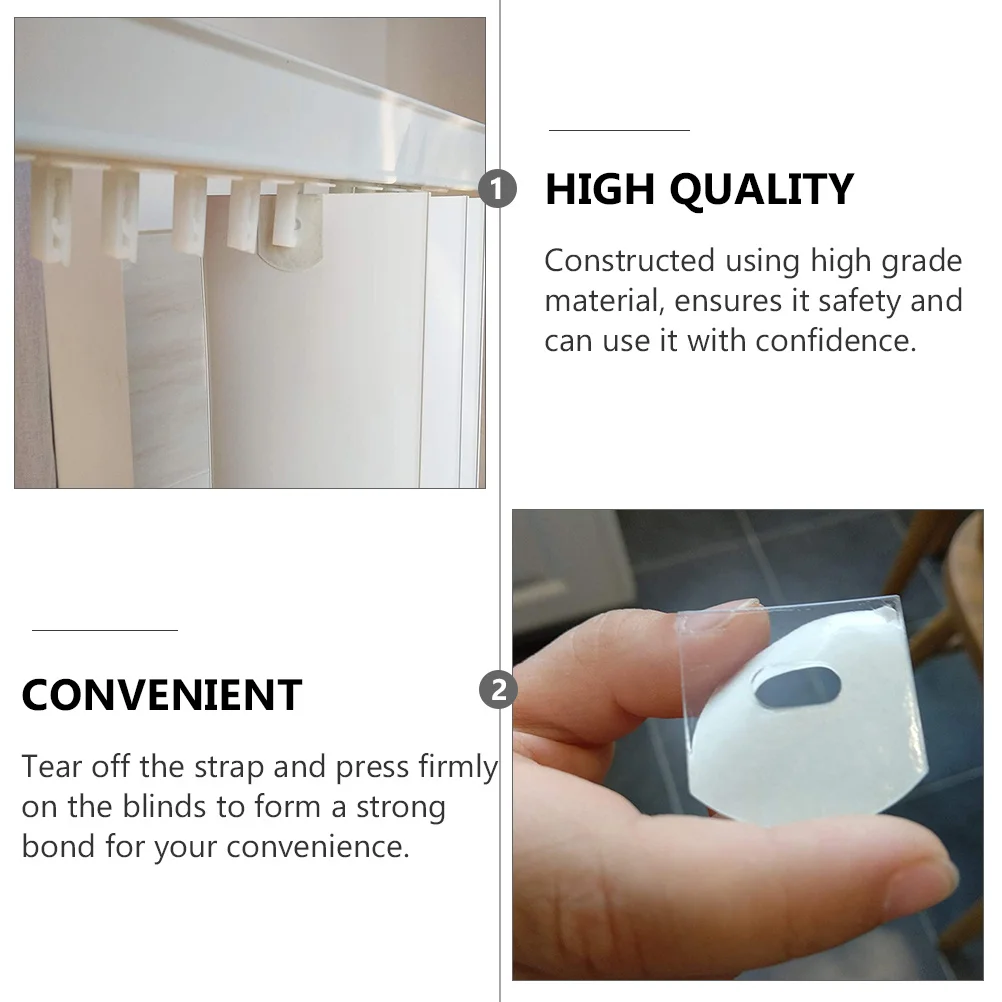 10 pz Toppe di Riparazione Tenda Trasparente Autoadesiva Paletta Saver Per Tende Verticali Slat Sostituzione di Riparazione Adesivi Casa