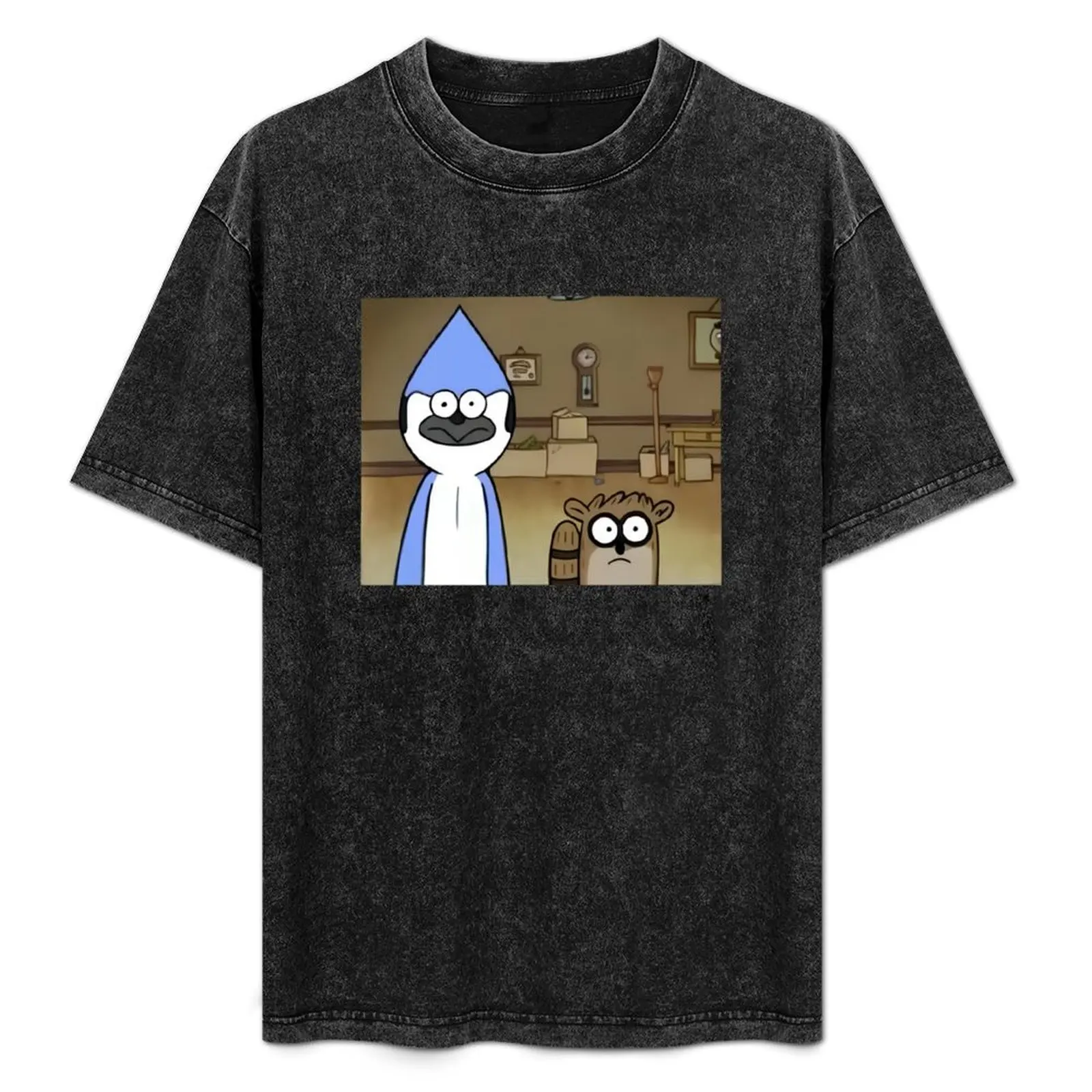

Mordecai and Rigby T-Shirt Casual Pattern Print Tee Shirt