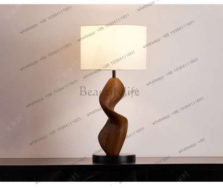 HOT Wabi Sandy Wind Solid Wood Living Room Entrance Premium Sense Homestay Hotel Tea Room Decoration Bedroom Ornament