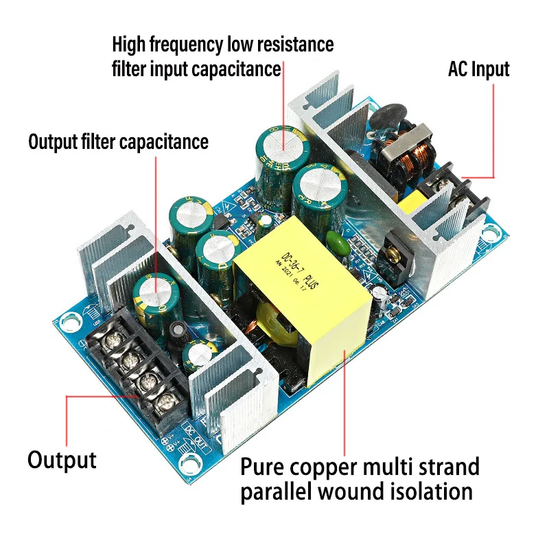 MZMW Isolated Switching Power Supply Module 220V AC-DC 5V 12V 24V 36V 48V 1A 2A 3A 4A 6A 7A 8A 9A 12.5A AIndustrial Bare Board