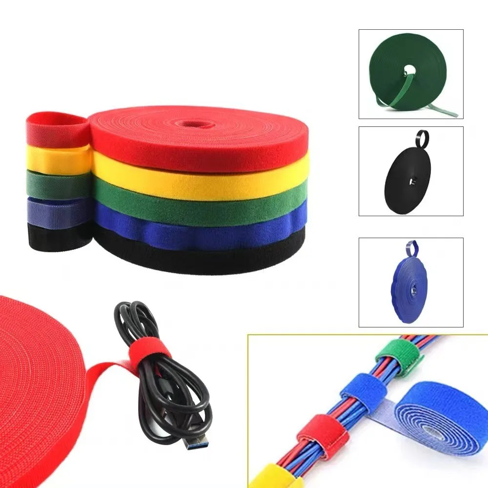 Cable Organizer Winder Management Wire Cord Management Organizers Adjustable Hook Loop Cable Mouse Earphones Keeper Holder