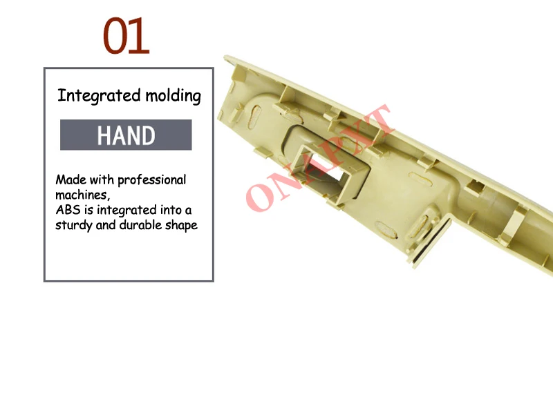 For Skoda Superb 2008-2013 Beige Front Inner Door Handle 2 PCS Armrest Frame Switch Control Panel Trim 4 PCS