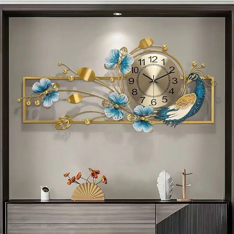

Chinese clock, living room, home creative, atmospheric, silent, decorative clock, art fashion, light luxury wall clock