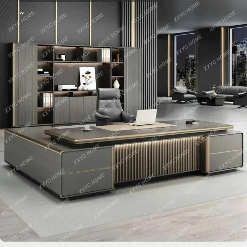 XXBoss light luxury high-end desk simple modern manager large class desk president table high-end