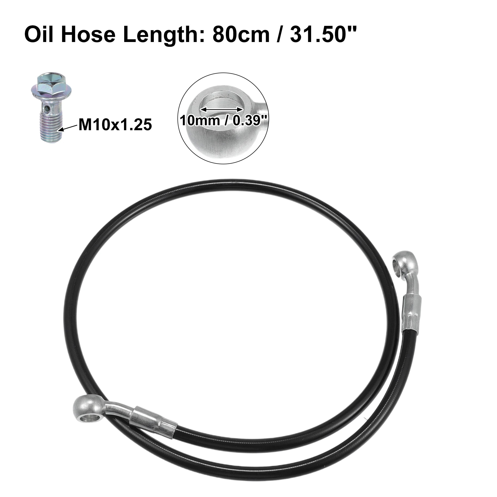 Motoforti 30/50/60/80/90/100/110/150/180/200/220 cm Bremsschlauch Motorrad hydraulische Bremsleitung Ölschlauch Rohr Fahrrad 1 Set
