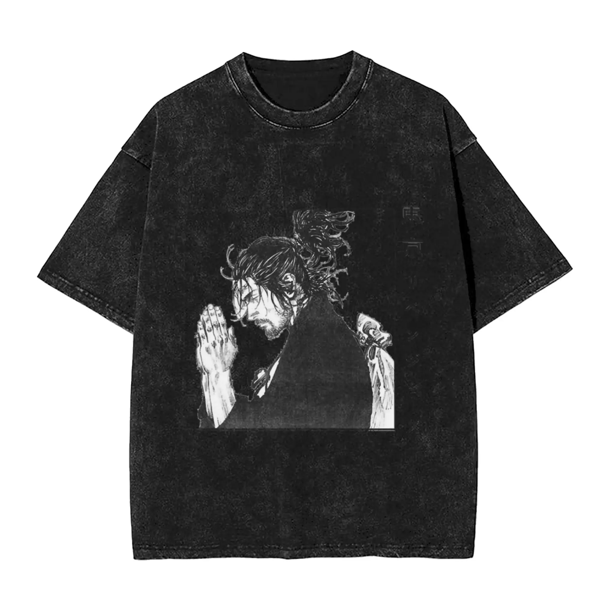 Vintage Photograp Vagabond Musashi Vagabond Manga  Unique Chic A T-Shirt Oversized Short Sleeve Men's Women's Cotton Tees Tops