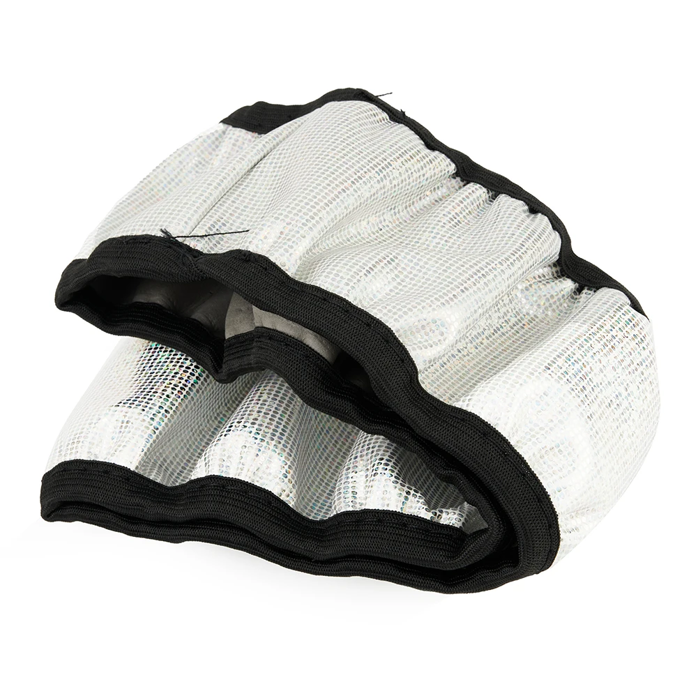 غطاء عجلة القيادة مضاد للانزلاق لامع أبيض غطاء عجلة قيادة السيارة سهل التركيب على عجلات ذات الحجم القياسي #1