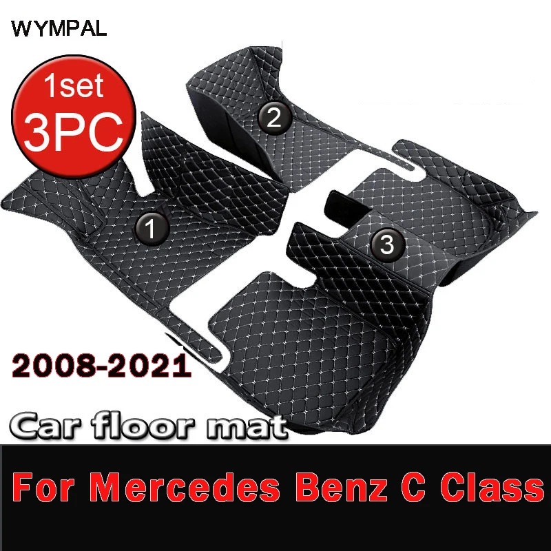 Car Floor Mats For Mercedes Benz C Class  2008 2009 2010 2011 2012 2013 2014 2015 2016 2017 2018 2019 2020 2021Car Accessories