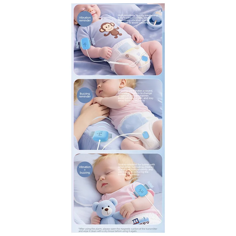 ABDJ-Bedwetting Alarm Baby Bedwetting Alarm For Boys Grils Kids Potty Training Elder Care 3 Alarm Modes Magnetic Suction