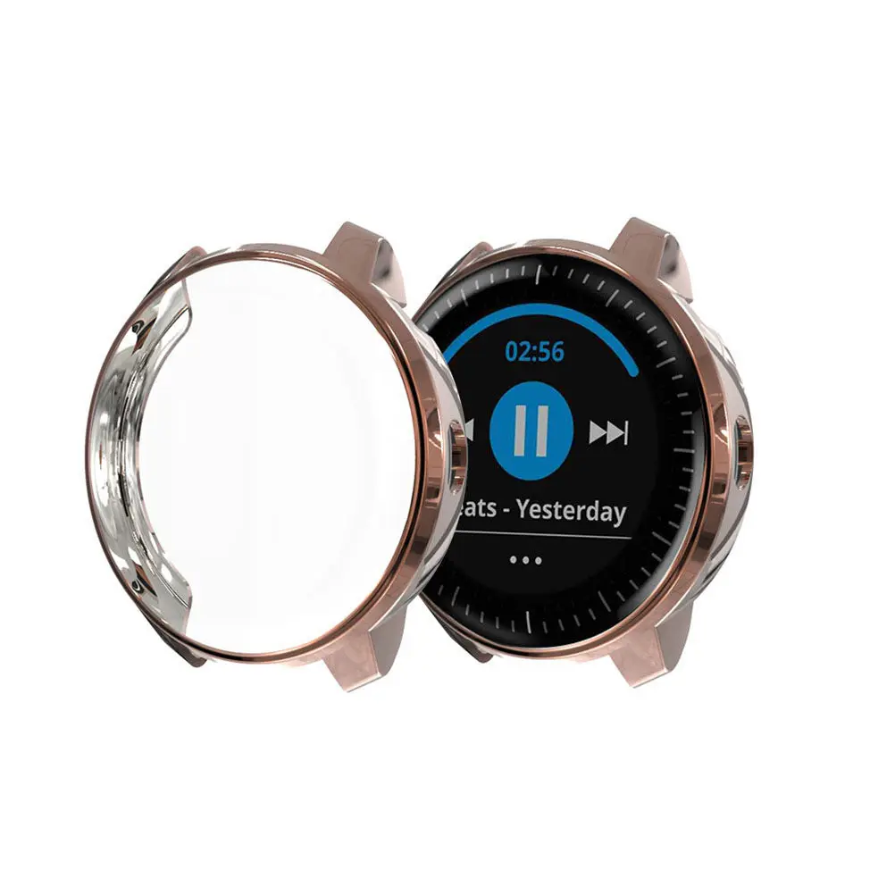 3 Watch Protective Cover Flexible Tpu Case Shell Rose Gold Protective Frame Smart Watch Cover Side Corner