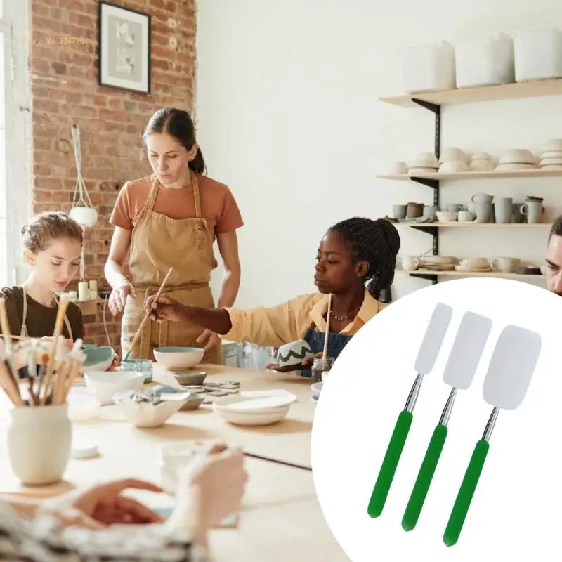 3Pcs Professional Telescoping Sponge Sticks Extendable Clay Sponge Sticks Dropship