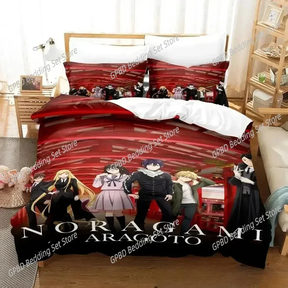

Luxury New 3D Print Anime Noragami Comfortable Duvet Quilt Cover Pillowcase Bedding Set Children Bedroom Decoration Home Textile