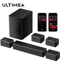 ULTIMEA 7.1 Surround Soundbar, 3D Virtual Surround Sound System with Subwoofer,2 Rear Speakers, Home Theater TV Speakers,Black