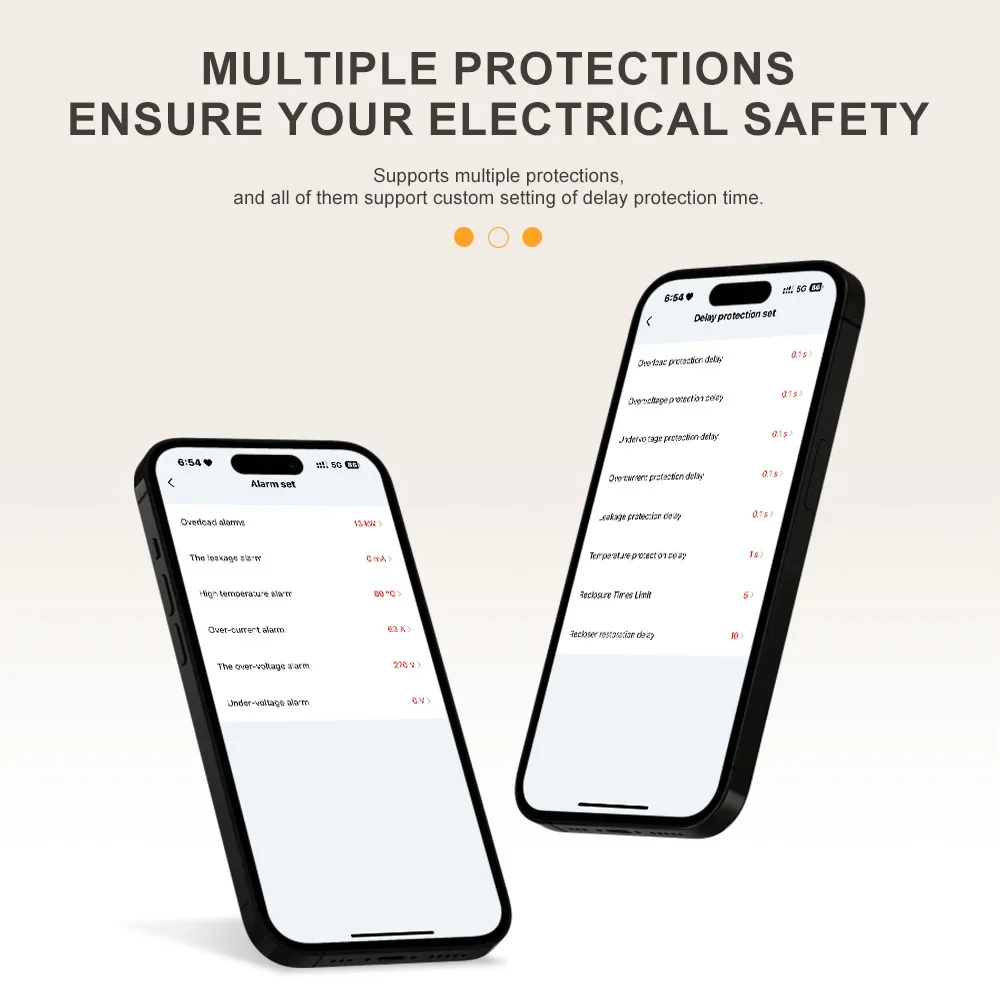 DIYGO Tuya WiFi Smart Leitungsschutzschalter 63A Energiemesser mit Spannungs-, Strom- und Leckageschutz, Timer-Relais-Schalter, Fernsteuerung – Detail 14