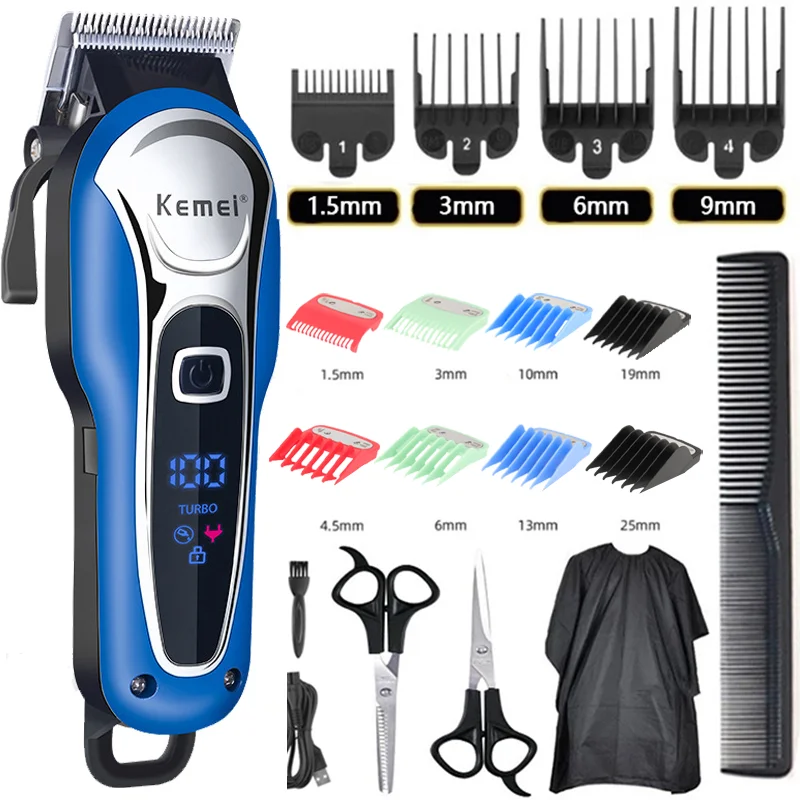 Kemei hair clipper hair clipper professional hair clipper men's electric beard knife hair clipper hair clipper cordless wired