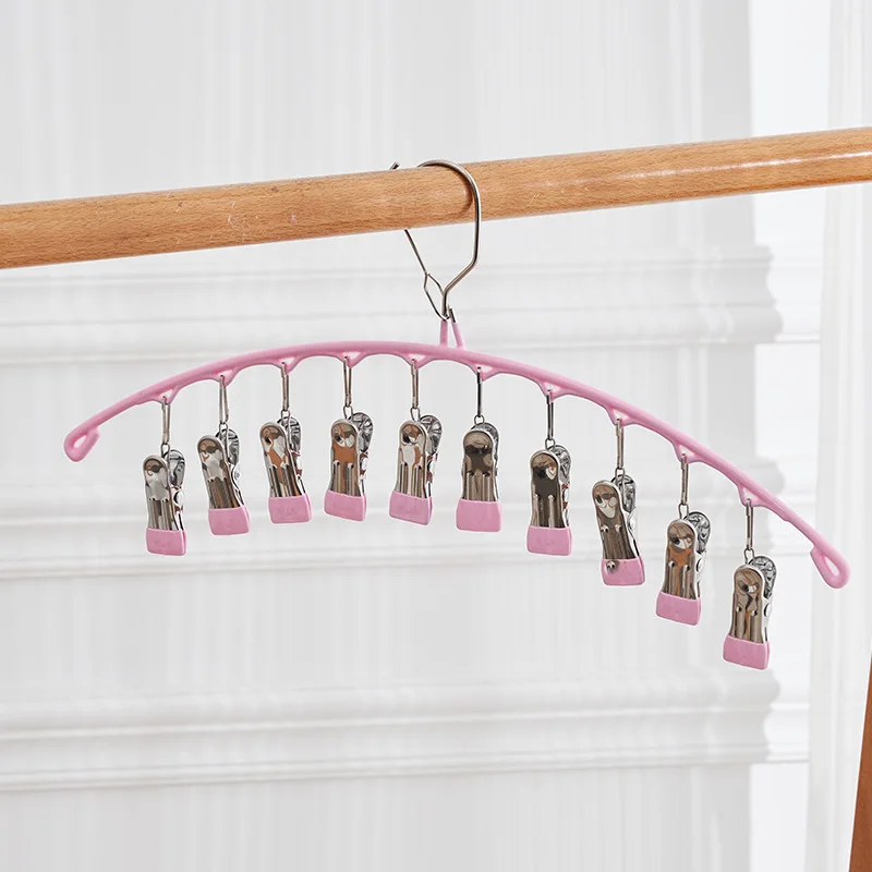 15 Stainless Steel Multifunctional Hangers with Multiple Clips for Home Cooling, Hanging Underwear, and Drying Socks