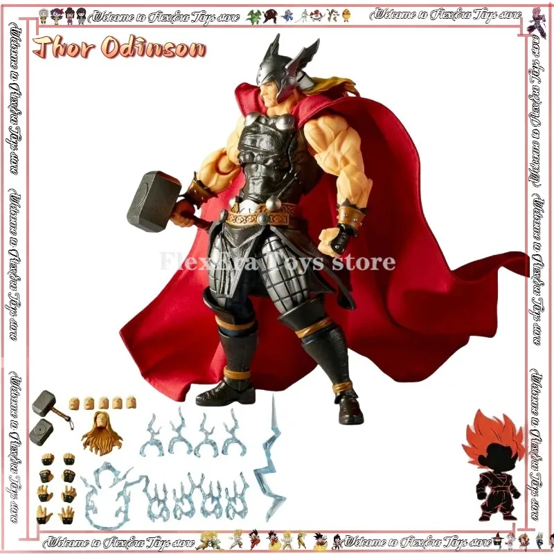 

Фигурка KO Kaiyodo Revoltech Style Thor, улучшенная версия с подвижными суставами, 6 дюймов, Marvel, Бог Грома, подвижная, возможна отправка в мае