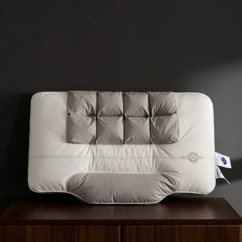 

New neck care good sleep pillow double color cervical spine pillow to help sleep soft partition dual-purpose traction