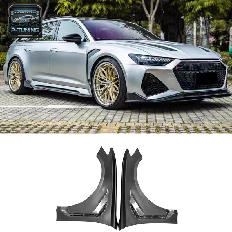 

Half Carbon Fiber for Audi RS7 AB-T Style Front Bumper Side Fender Air Vent Mudguard Car Accessories Bodykit