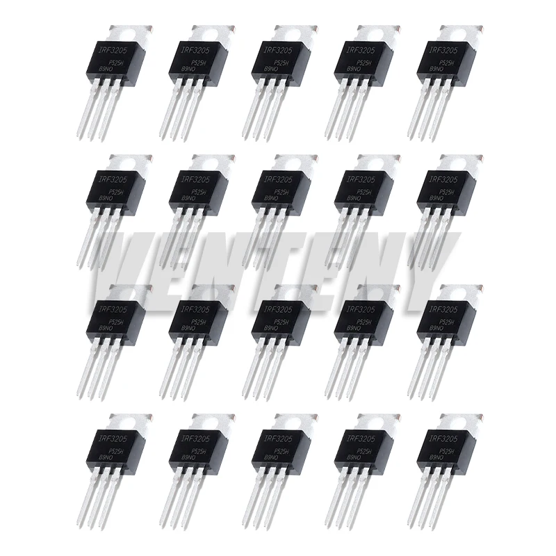 20pcs IRF3205 IRF3205PBF MOSFET MOSFT 55V 98A 8mOhm 97.3nC TO-220 IRF3205 novo original