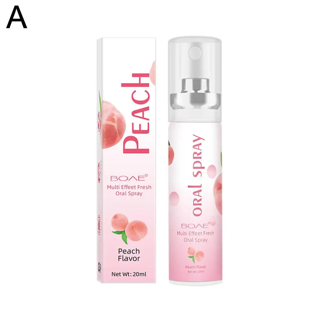 Spray buccal rafraîchissant pour éliminer la mauvaise haleine, soin longue durée, désodorisant buccal, portable et fruité, 20ml, X8I0