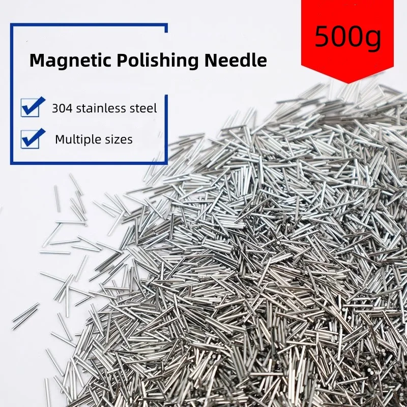 500G 304 Stainless Steel Polishing Pins Media Magnetic Tumbler Polisher Jewelry Tools Rotary Finishing Steel Polishing Needles