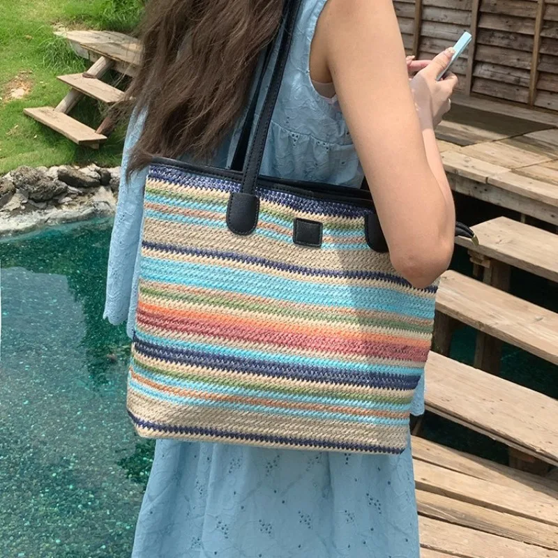 

Woven Bag Women's 2026 New Large-capacity Bag Versatile Shoulder Tote Bag Large-capacity Underarm Bag