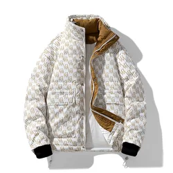 Winter plus size down jacket  men's stand-up collar fashion casual couple thickened warm winter jacket