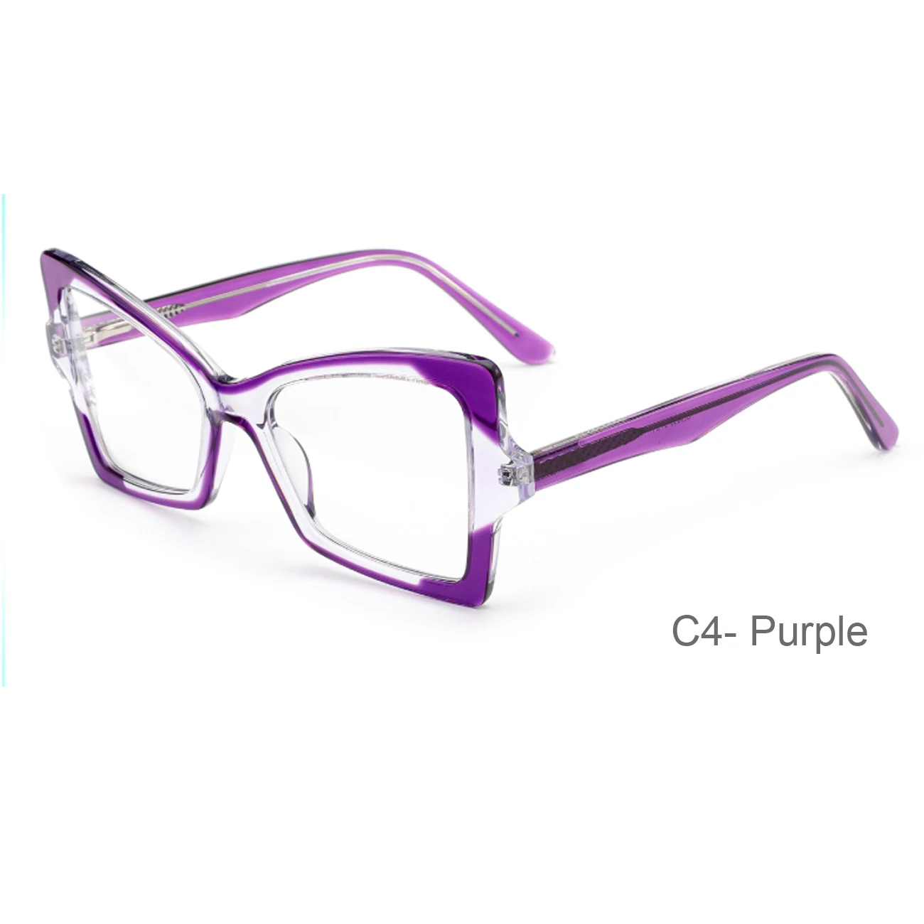 

2025 newest fashion glasses women butterfly shape high-end lentetransparent purple red green black women's glasses party travel