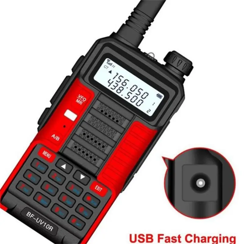 Baofeng UV-10R Two Way Radio 10W 8800mah Dual Band Trucker Walkie Talkie for Hunting UV10R CB Ham Radio Station USB Charging