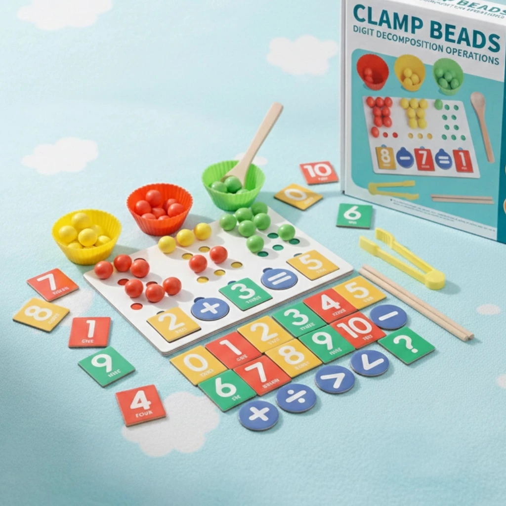 لعبة التوتير بالخرز، لعبة تحلل الأرقام، التعرف على الألوان والأرقام، مهارات إضافة وطرح الرياضيات وتدريبات التنسيق بين اليد والعين، تشتيت التفكير الرياضي للأطفال، ألعاب تعليمية لأعياد الميلاد والكريسماس للبنين والبنات