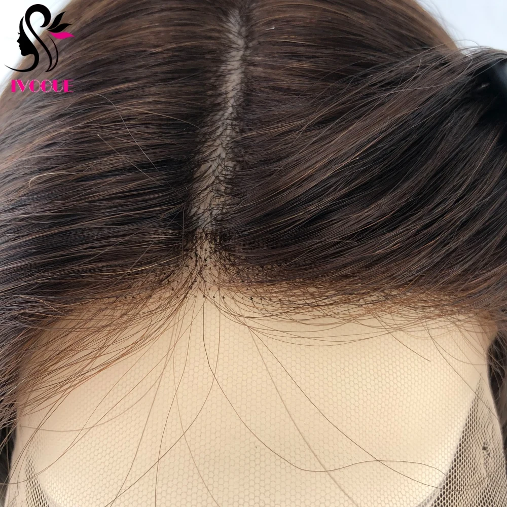 Dark Brown Human Hair Lace Closure Silk Base 5