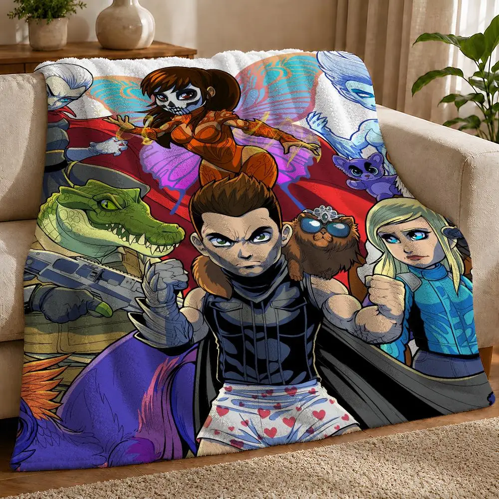Dungeon Crawler Carl Throw 1pc Flannel Blanket Soft Lightweight Warm Cozy For Bedroom Sofa Bed