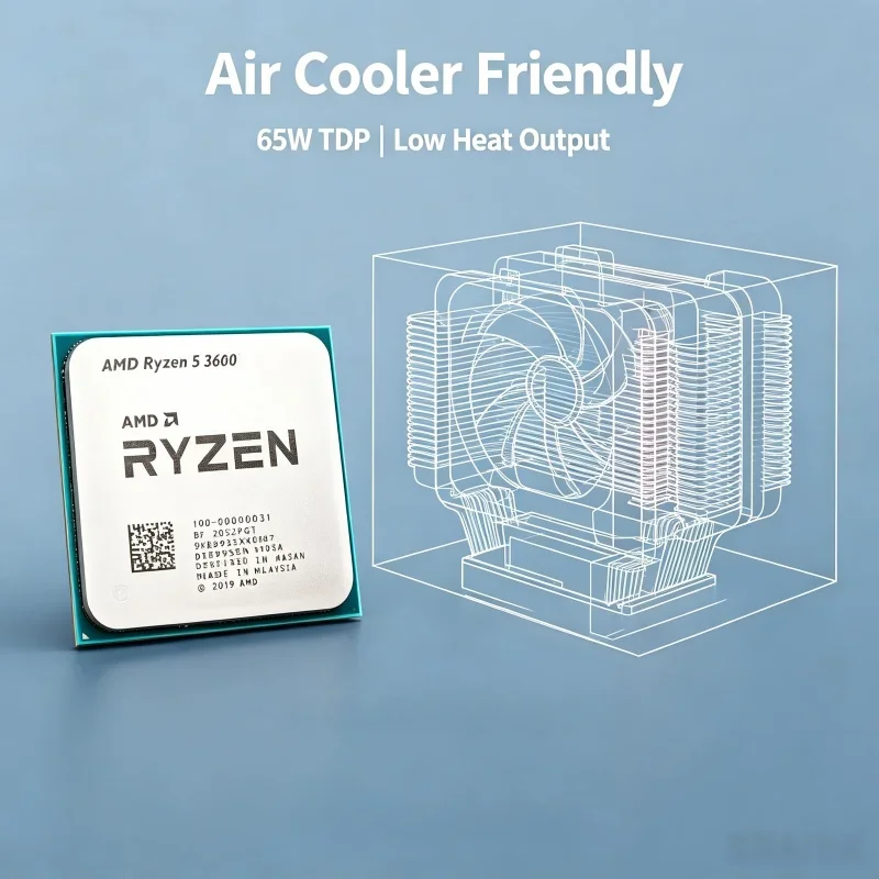 Multi Thread Streaming Processor AMD Ryzen 5 3600 Desktop Tray CPU 32MB Cache Fast Loading For Live Broadcast Workstation