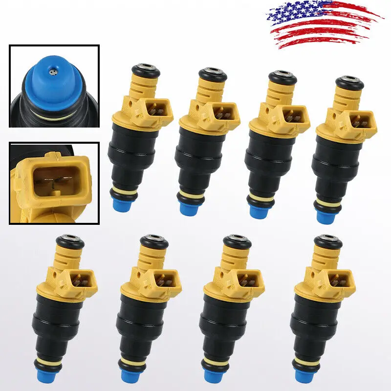 8 Fuel Injectors Spray Pattern Fit 1986-2002 Ford Mustang Gt 5.0 4.6 19lb 4-Hole